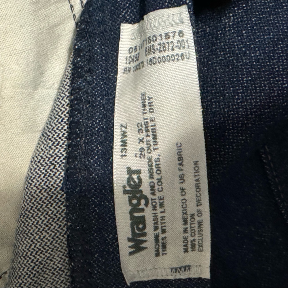 Starched Wrangler jeans. Size 29x32
